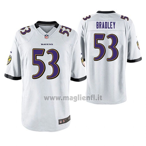 Maglia NFL Game Baltimore Ravens Bam Bradley Bianco